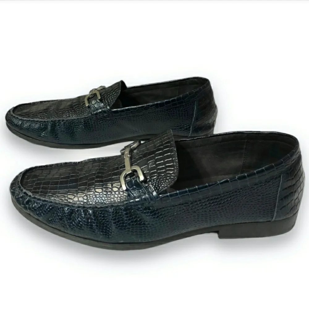 DONALD J PLINER Croc Embossed Darrin Loafer